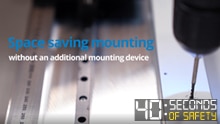 Mounting of the IQB2S inductive safety switch without an additional mounting device