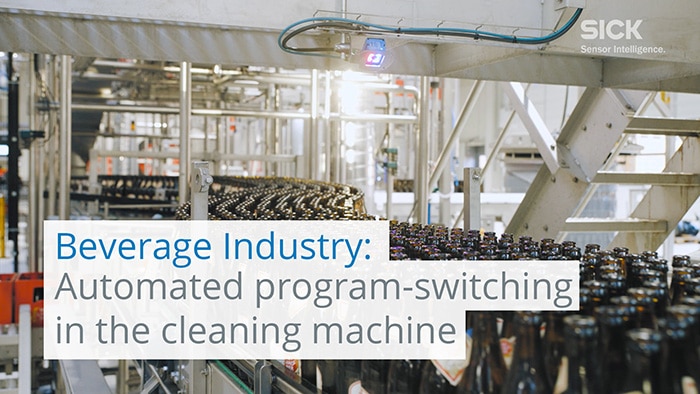 Application example in the video: Automated program-switching in the cleaning machine