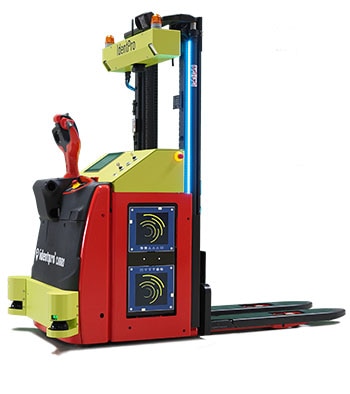 IdentPro developed its own autonomous forklifts that behave essentially like a regular forklift with driver.